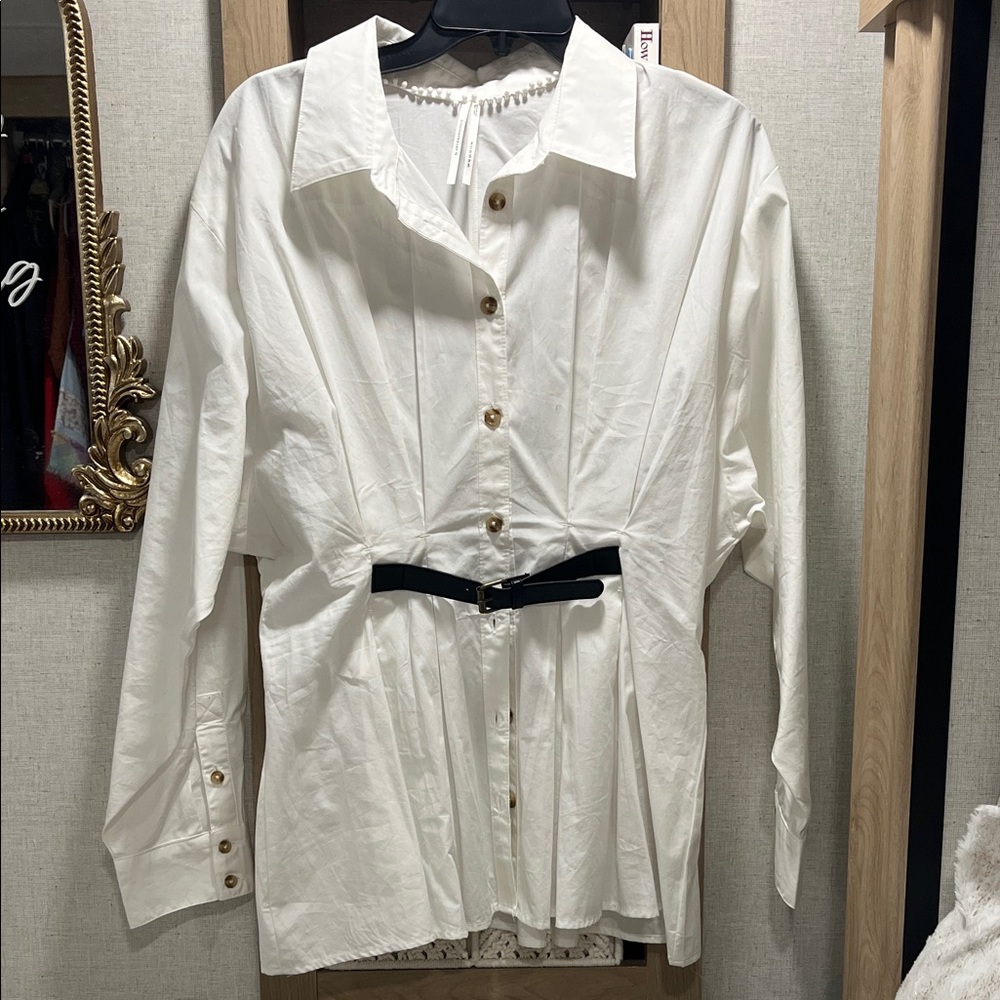 Anthropologie Cream Blouse